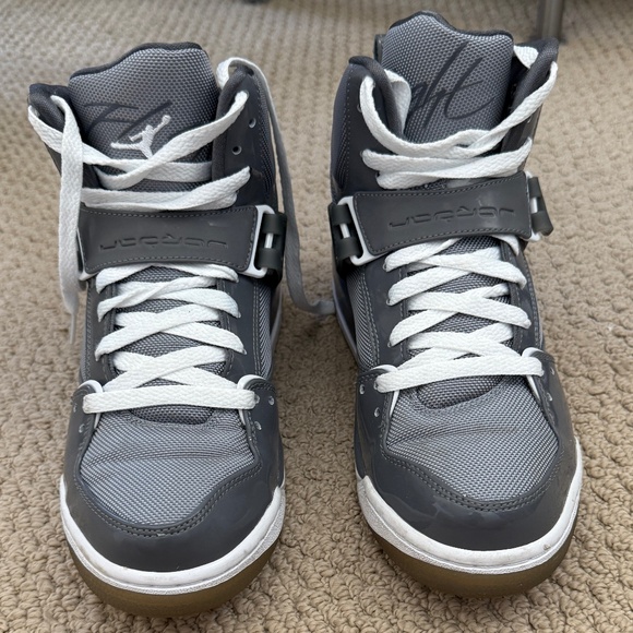 Nike Air Jordan Fight 45 Flight High Grey and Stealth White - Picture 2 of 7